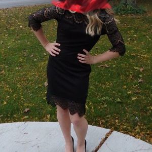 ‼️CLOSET CLOSING‼️Express Black Lace Bodycon Dress